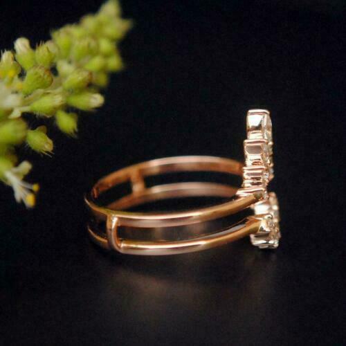 1.10 Ct Pear Cut Diamond 925 Sterling Silver Stunning Wrap Enhancer Engagement Band Ring