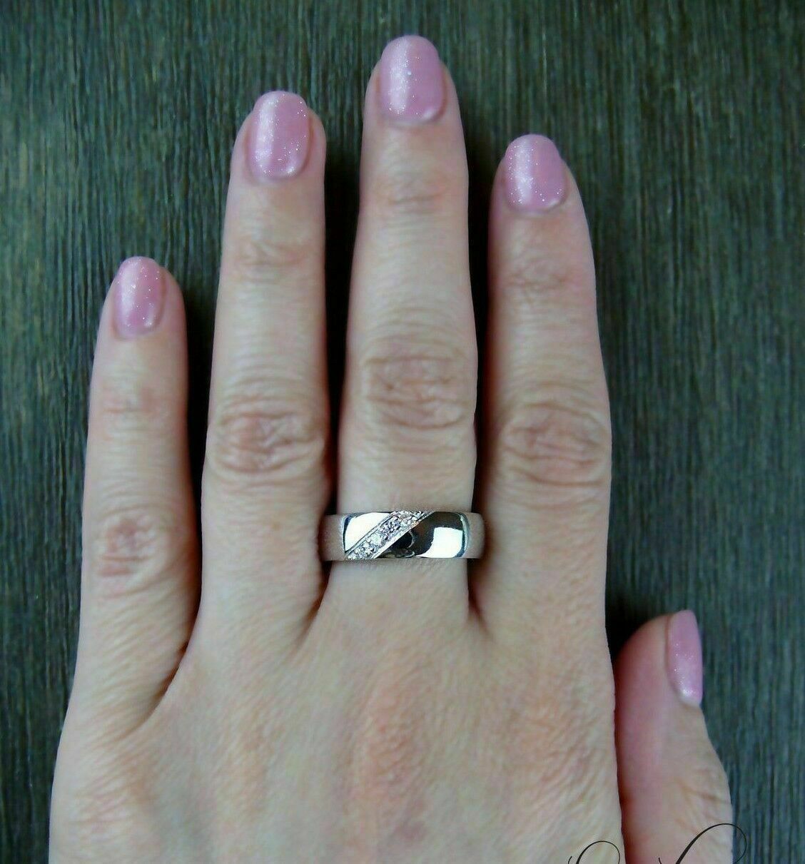 0.50 Ct Round Cut Diamond 14K White Gold Over On 925 Sterling Silver Engagement Wedding Band Ring