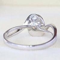 2.50 Ct Round Cut Diamond 925 Sterling Silver Solitaire Bypass Engagement Wedding Ring