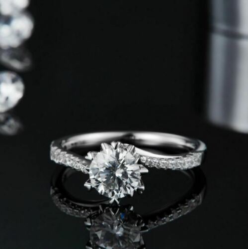 Gorgeous 5.CT Brilliant Cut Diamond Solitaire Engagement Ring Wedding Ring  14k White Gold – BrideStarCo