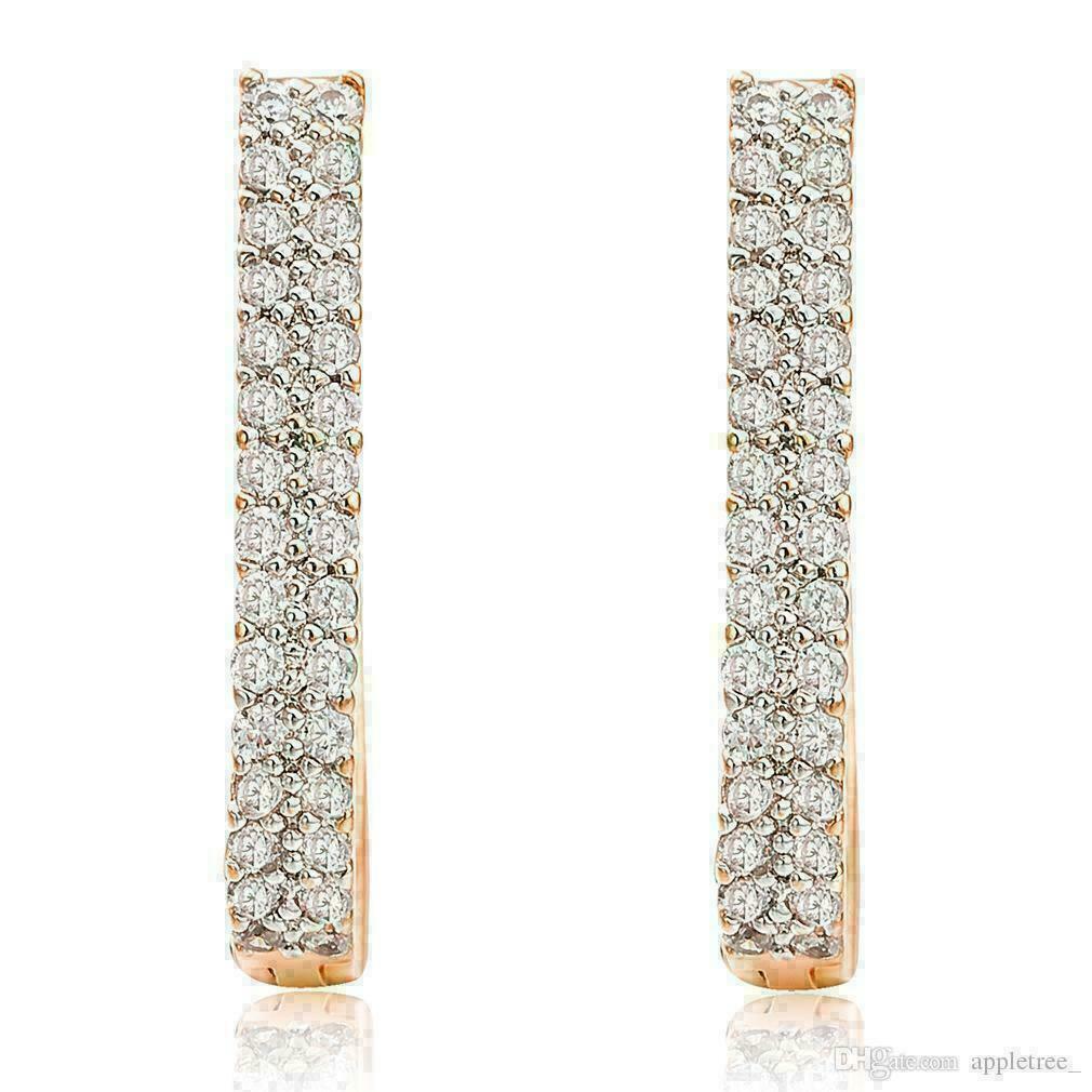 2.00 Ct Round Brilliant Cut VVS1 Diamond Huggie Earrings 925 Sterling Silver - atjewels.in