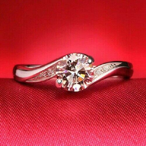 2.86 Ct Round Cut White Diamond 925 Sterling Silver Engagement Wedding Ring