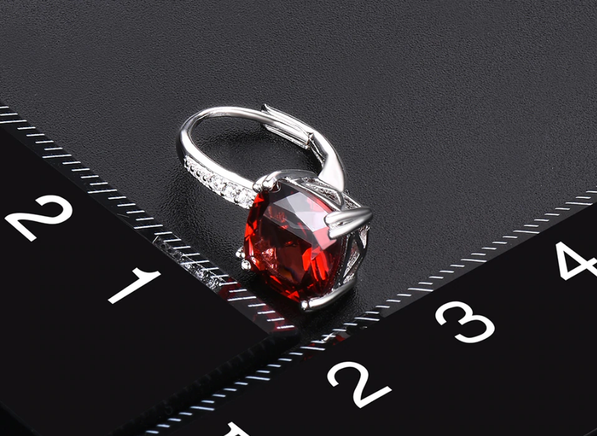 2.50 Ct Cushion Cut Red Garnet 925 Sterling Silver Lever Back Closure Dangle Earrings