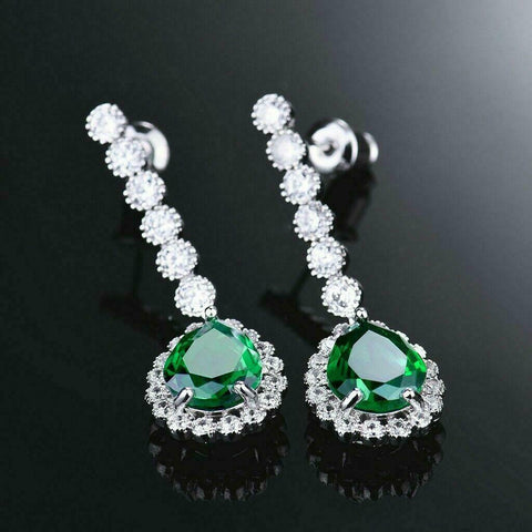 Colombian Emerald Green Statement Earrings – Zevar King