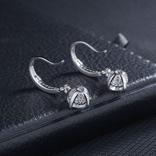 4 Ct Round Cut Attractive Drop & Dangle Earrings 925 Sterling Silver
