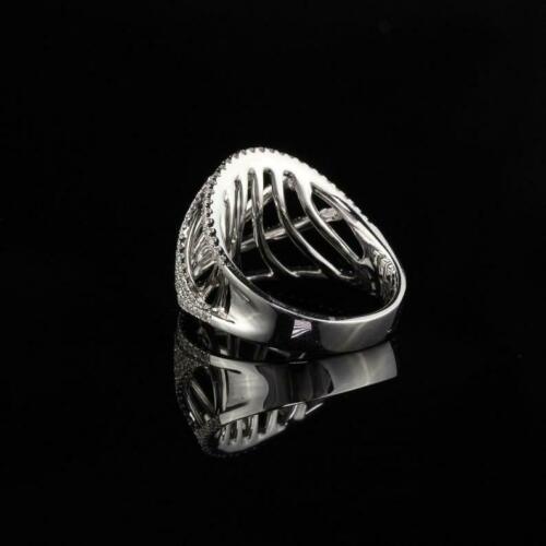 2.62 Ct Round Cut Diamond Multi Layer Wedding Ring White Gold Finish 925 Sterling Silver