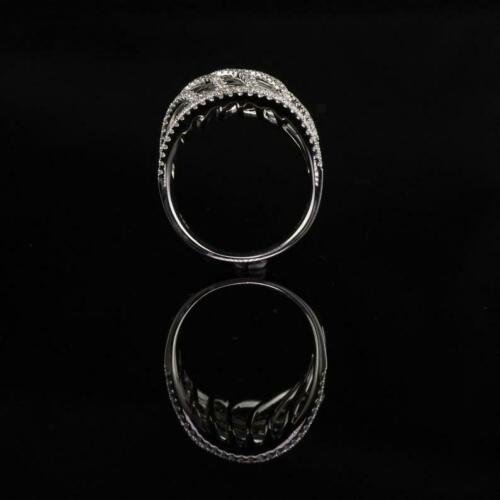 2.62 Ct Round Cut Diamond Multi Layer Wedding Ring White Gold Finish 925 Sterling Silver