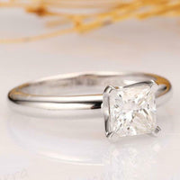 1 Ct Princess Cut Diamond 925 Sterling Silver Engagement Wedding Solitaire Ring