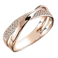 1.25 CT Round Cut White CZ Rose Gold Over On 925 Sterling Silver Gorgeous Infinity Engagement Ring