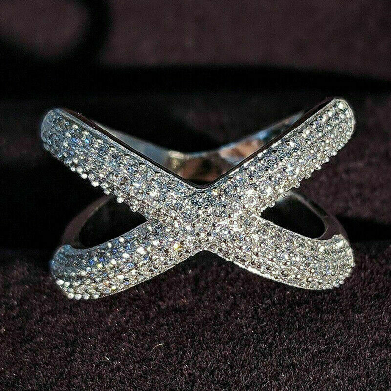 0.75 Ct Round Cut Diamond 925 Sterling Silver Gorgeous Infinity Engagement Ring