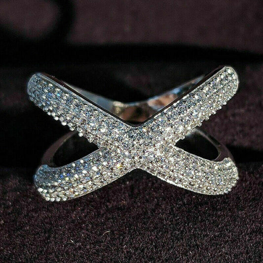 0.75 Ct Round Cut Diamond 925 Sterling Silver Gorgeous Infinity Engagement Ring