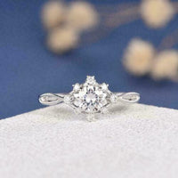 1.20 Ct Round Cut Diamond 925 Sterling Silver Infinity Proposal Ring For Her