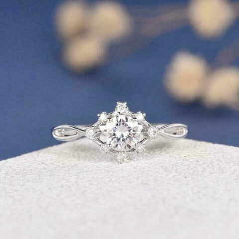 Ct Round Cut Diamond 925 Sterling Silver Infinity Proposal