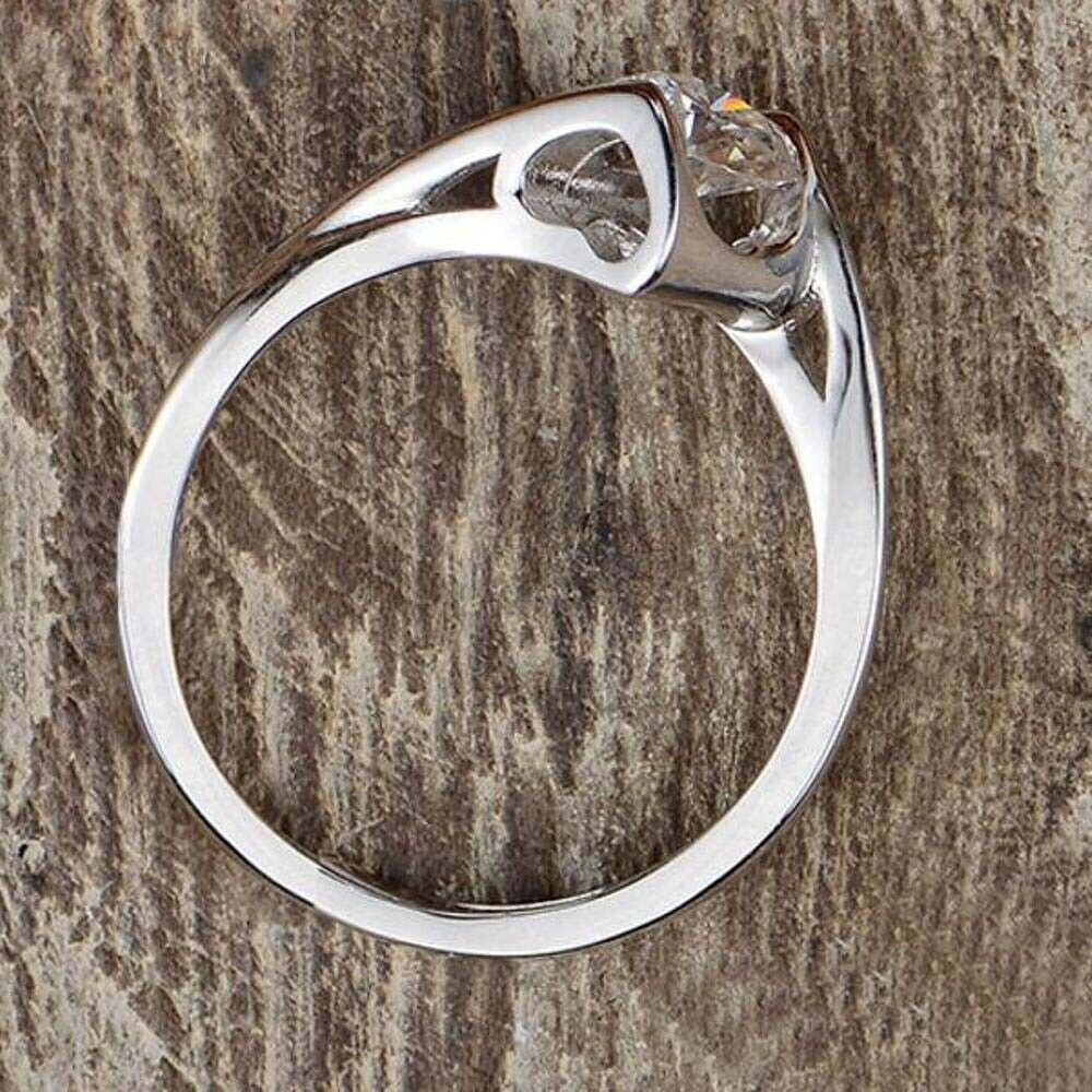 1.50 Ct Round Cut Twisted Promise Ring 925 Sterling Silver