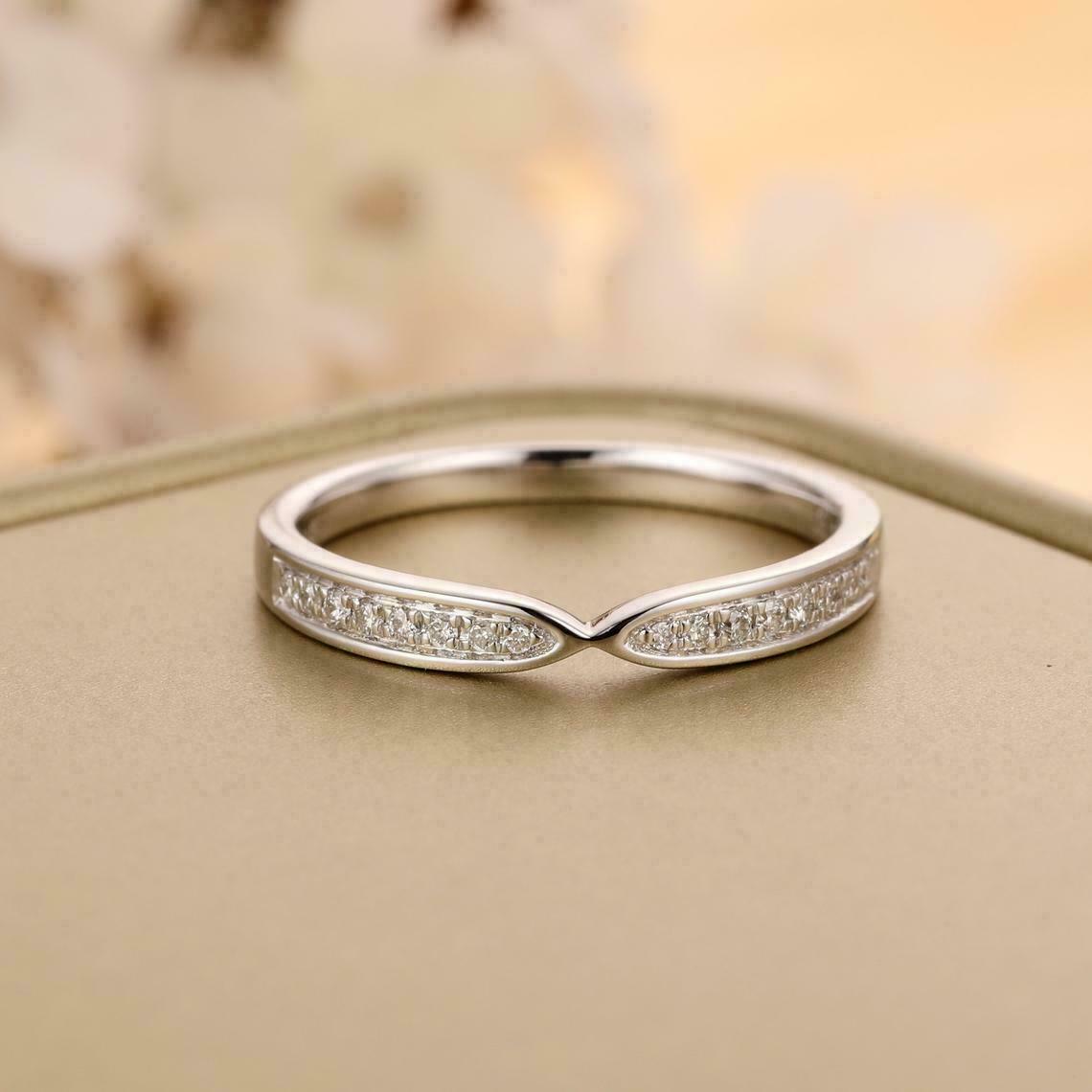 0.75 Ct Round Cut Diamond Simple Eternity Engagement Band Ring In 925 Sterling Silver