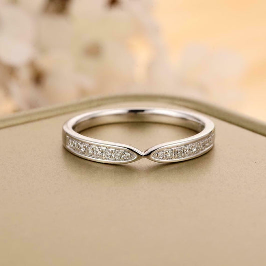 0.75 Ct Round Cut Diamond Simple Eternity Engagement Band Ring In 925 Sterling Silver