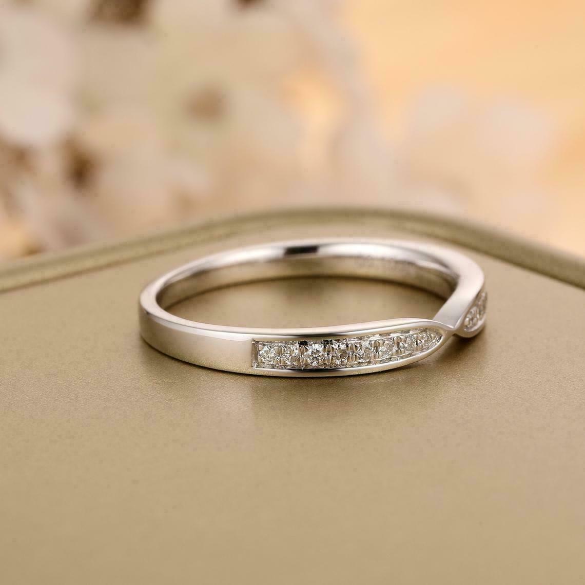 0.75 Ct Round Cut Diamond Simple Eternity Engagement Band Ring In 925 Sterling Silver