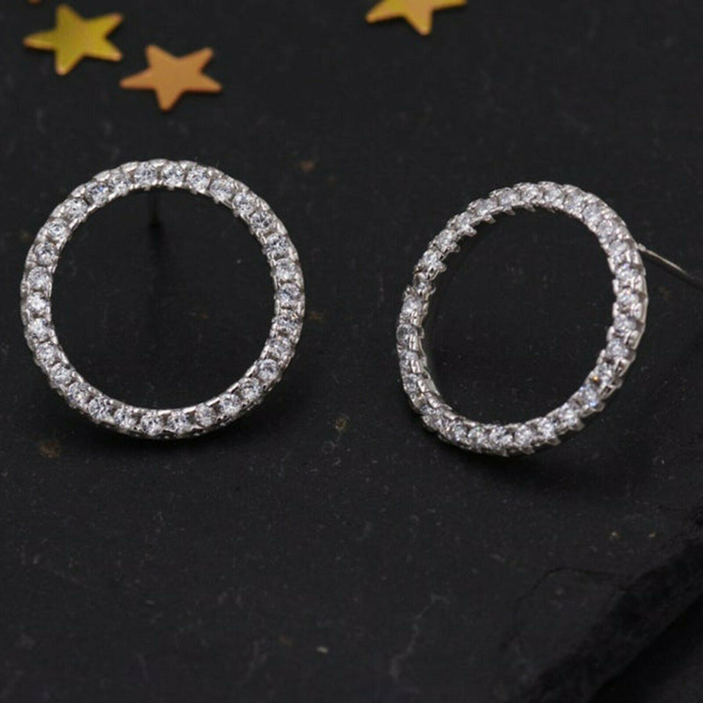 Buy HighSpark 92.5 Sterling Silver Round Solitaire Stud Earrings| Sizes  from 3mm Online at Best Prices in India - JioMart.