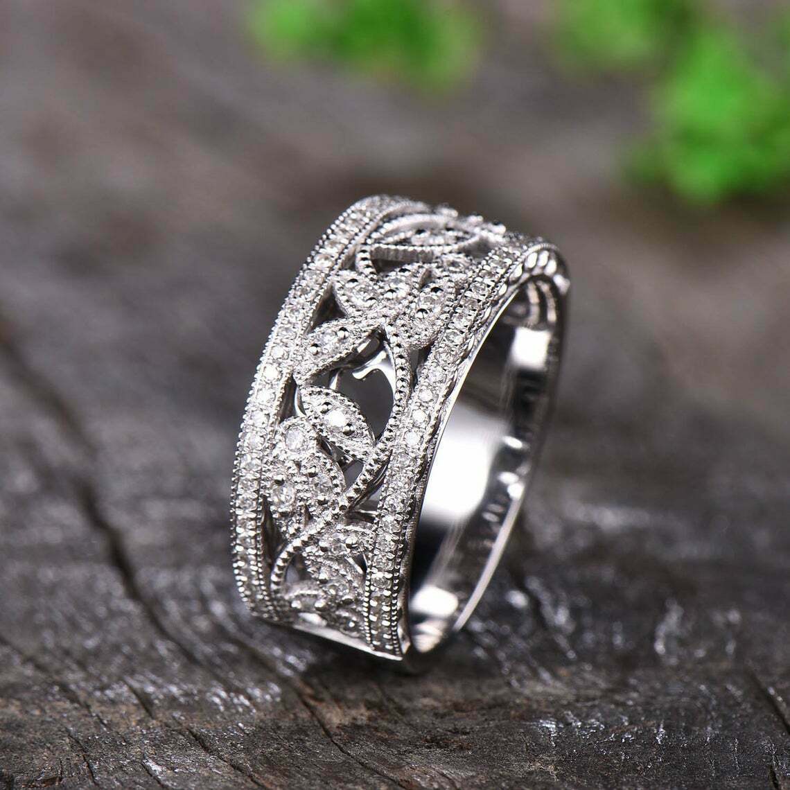 0.50 Ct Round Cut Diamond 925 Sterling Silver Half Eternity Engagement Band Ring