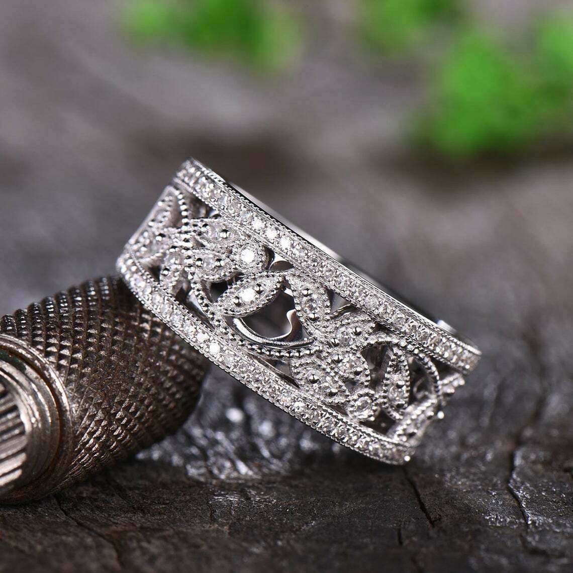 0.50 Ct Round Cut Diamond 925 Sterling Silver Half Eternity Engagement Band Ring