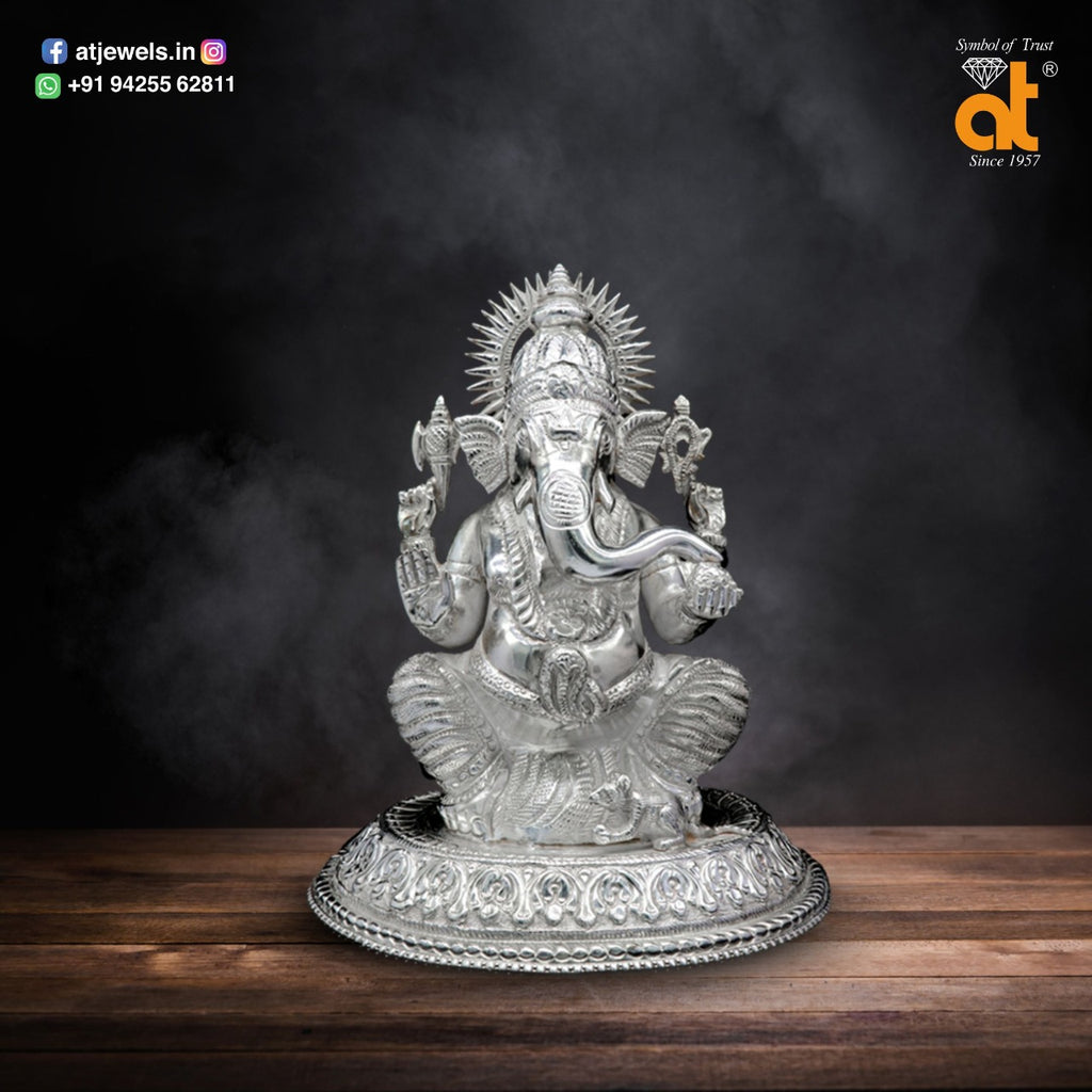 Silver Lord Shree Ganesh Idol