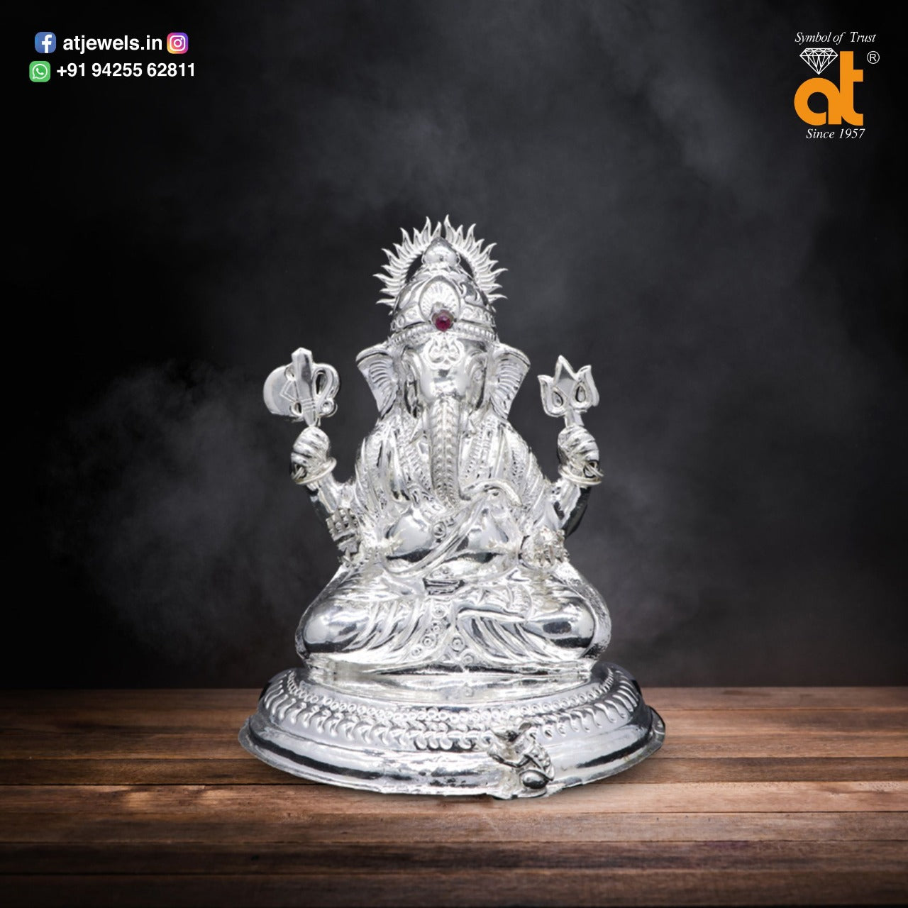 Silver Lord Ganesh Idol