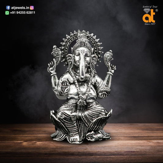 Silver Lord Ganesh Idol