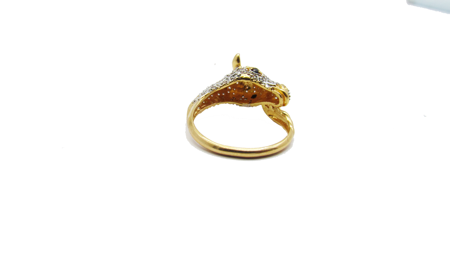 Horse Design Rose Gold Ring
