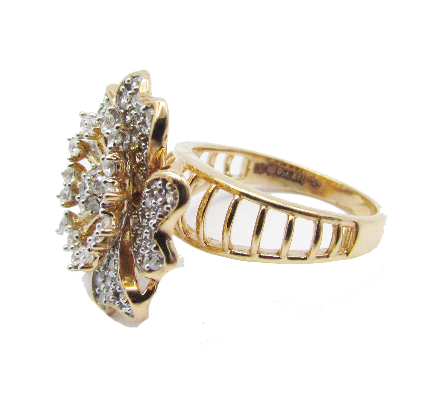 Flower Cut Design Rose Gold Ring
