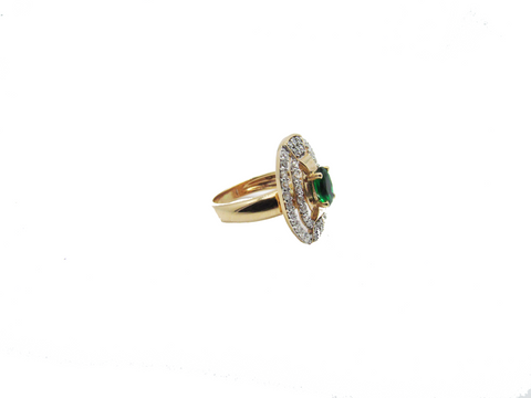 Yellow/Green Tourmaline & Green Tourmaline Gold Ring – Gold Handmade Jewelry  | Ancient Roads Jewelry