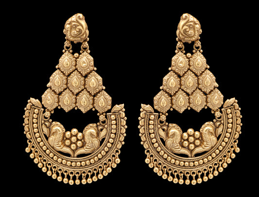 Triveni Sterling Silver Bridal Hanging Earring