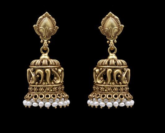 Triveni Sterling Silver Jhumka