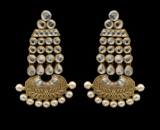 Triveni Sterling Silver Bridal Hanging Earring