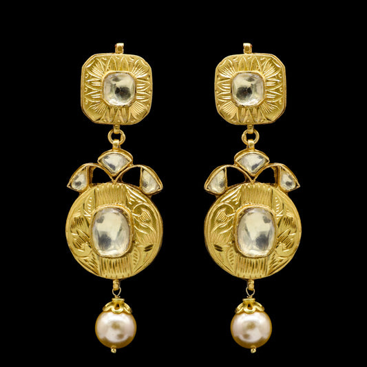 Triveni Sterling Silver Bridal Hanging Earring