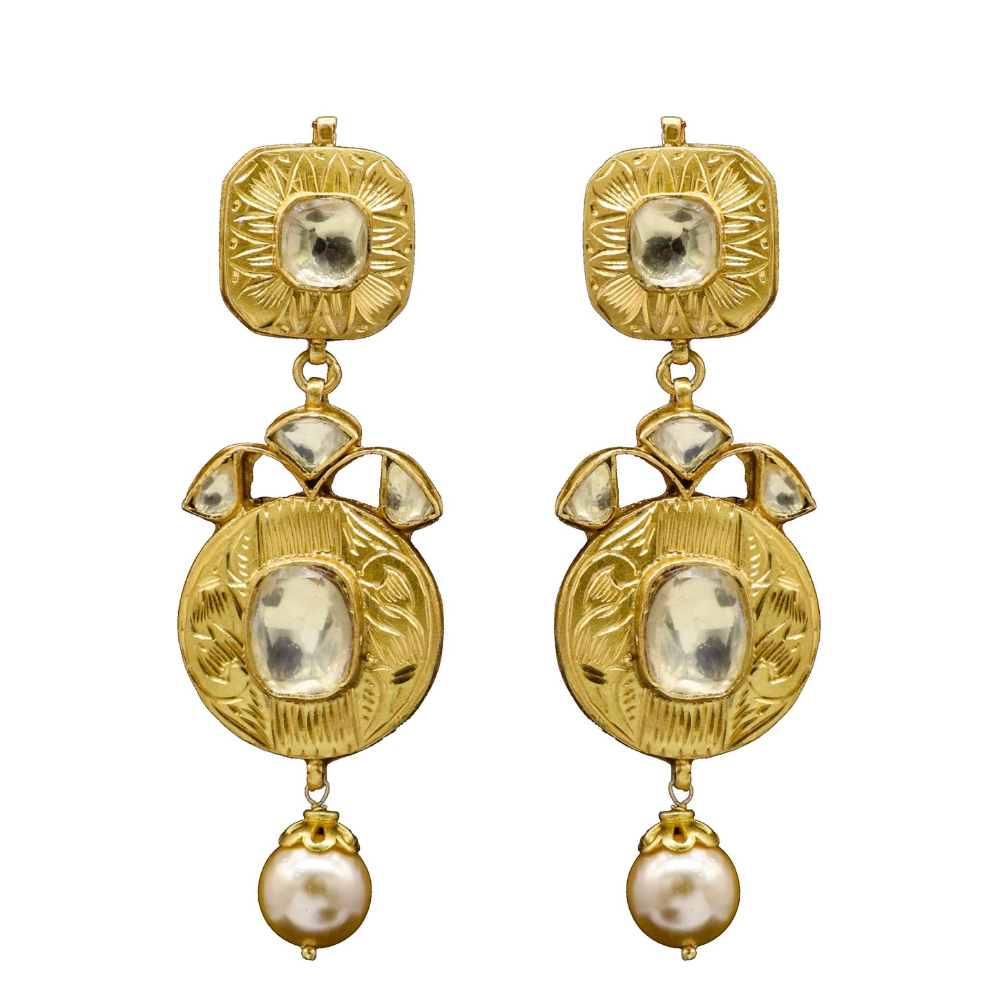 Triveni Sterling Silver Bridal Hanging Earring