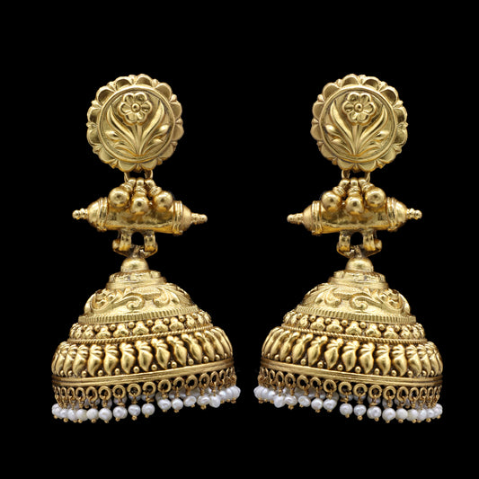 Triveni Sterling Silver Jhumka