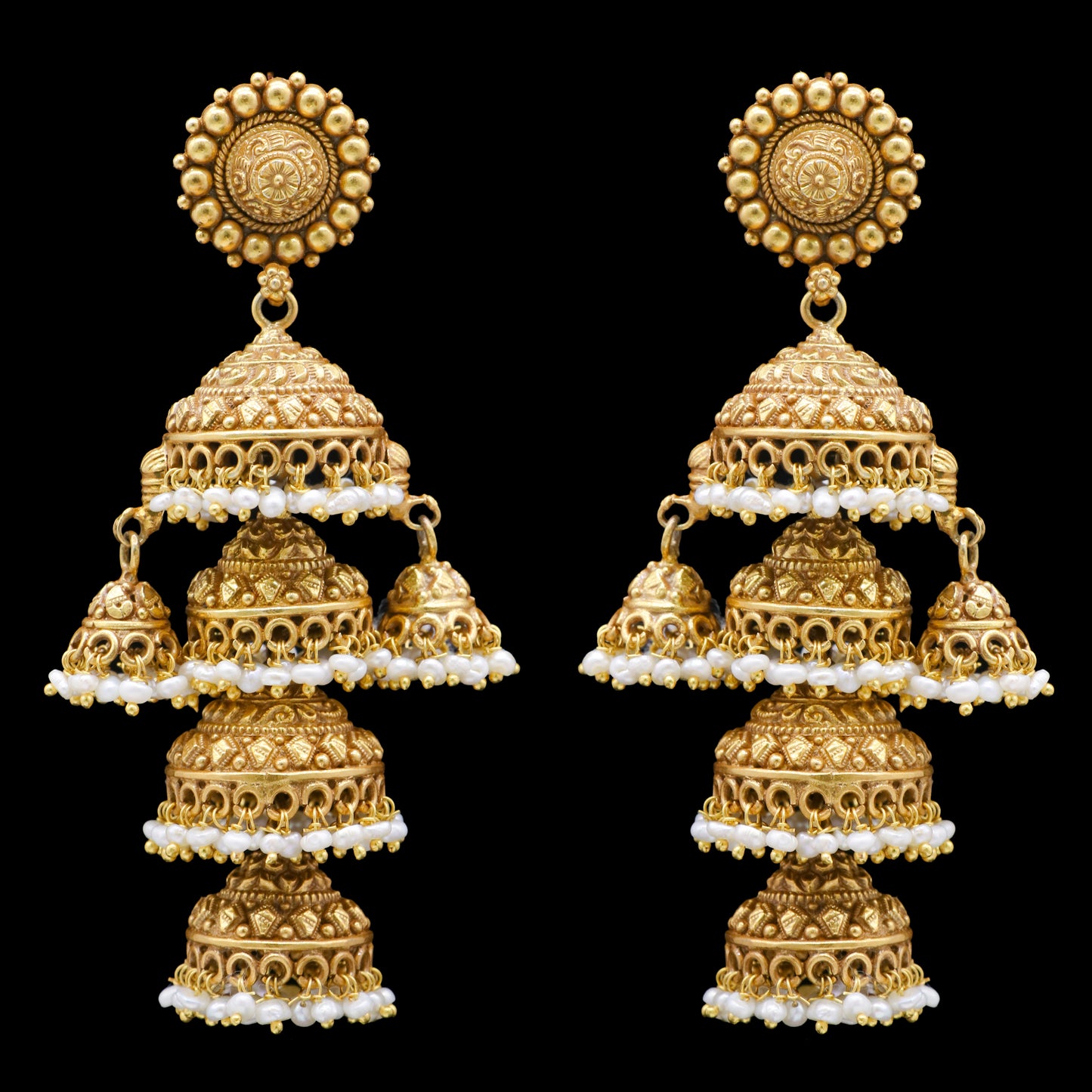 Triveni Sterling Silver Jhumki