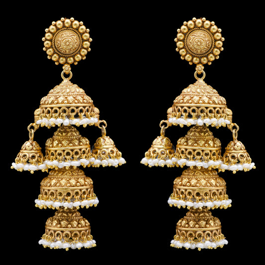 Triveni Sterling Silver Jhumki