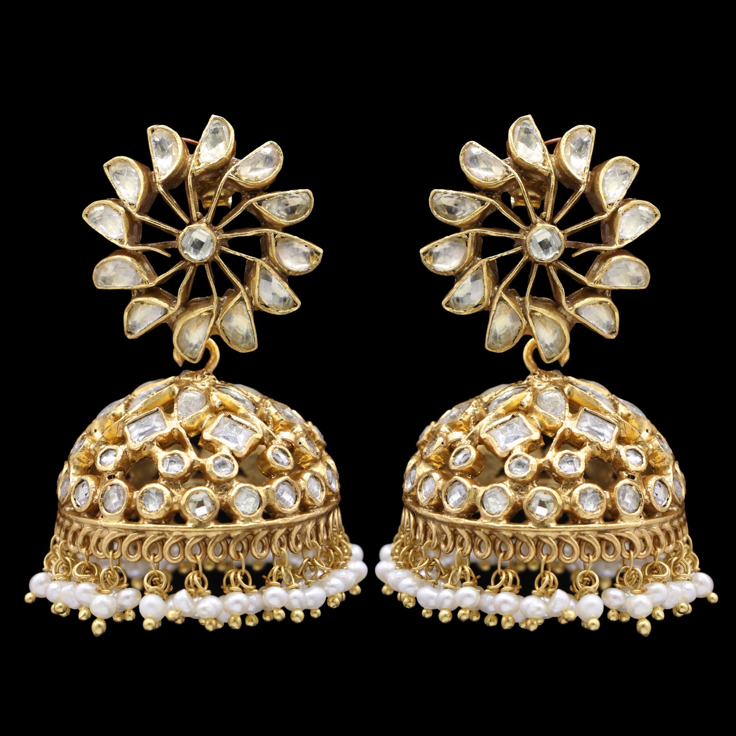 Triveni Sterling Silver Jhumka