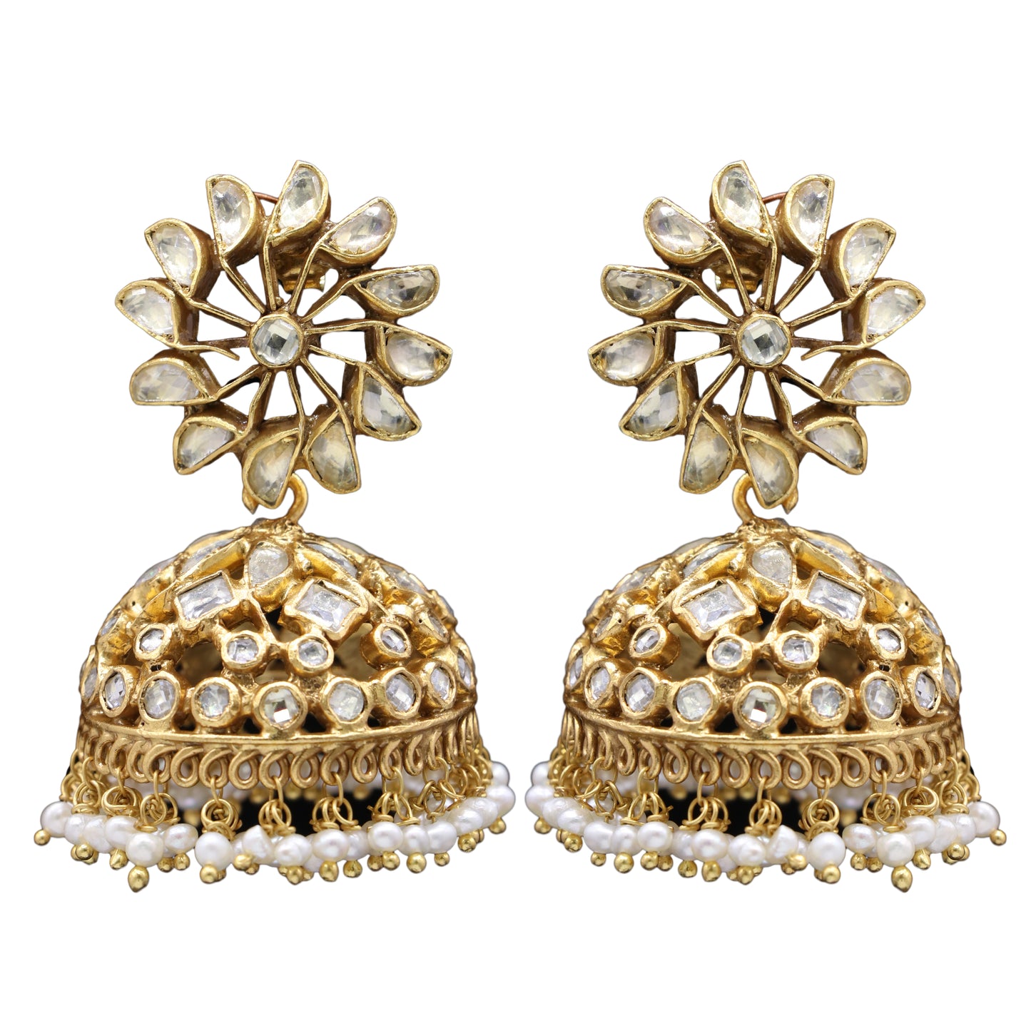 Triveni Sterling Silver Jhumka