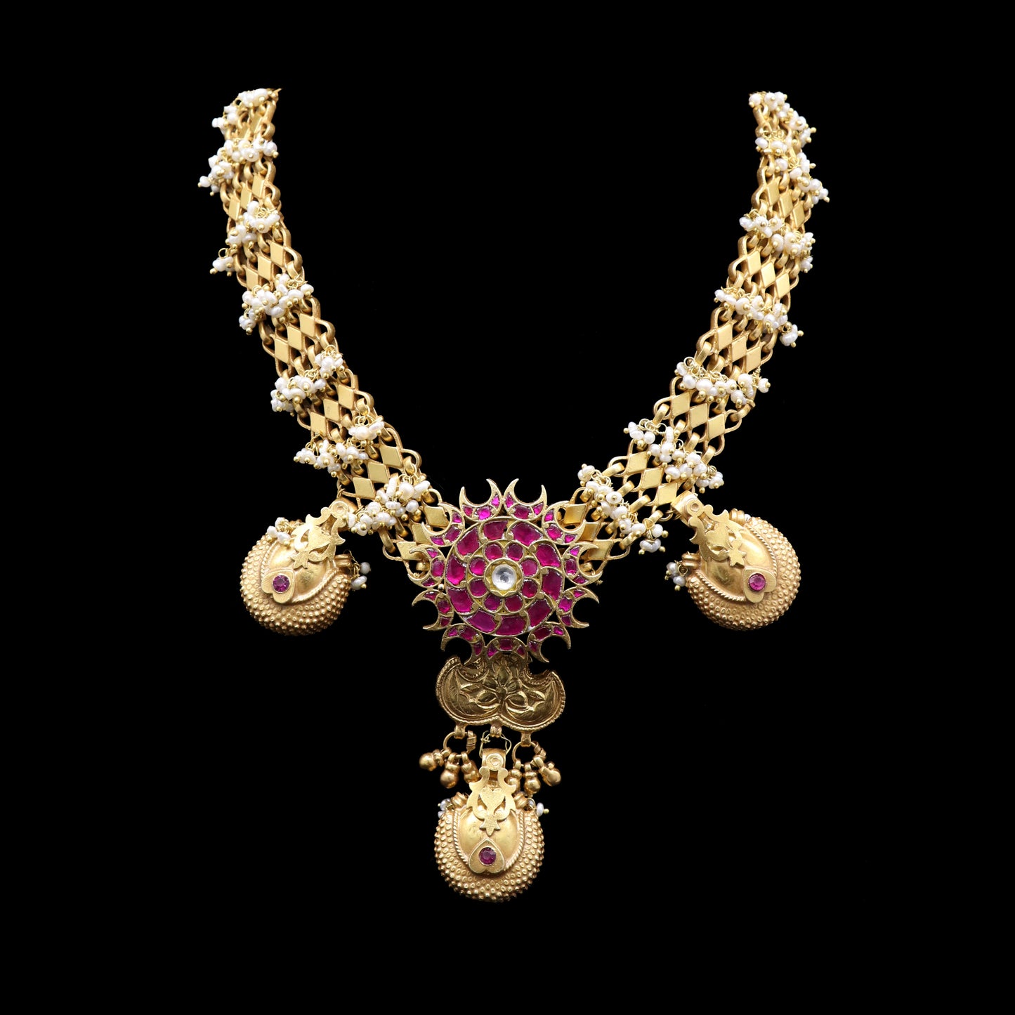 Gold Finish Handcrafted Sterling Silver Necklace