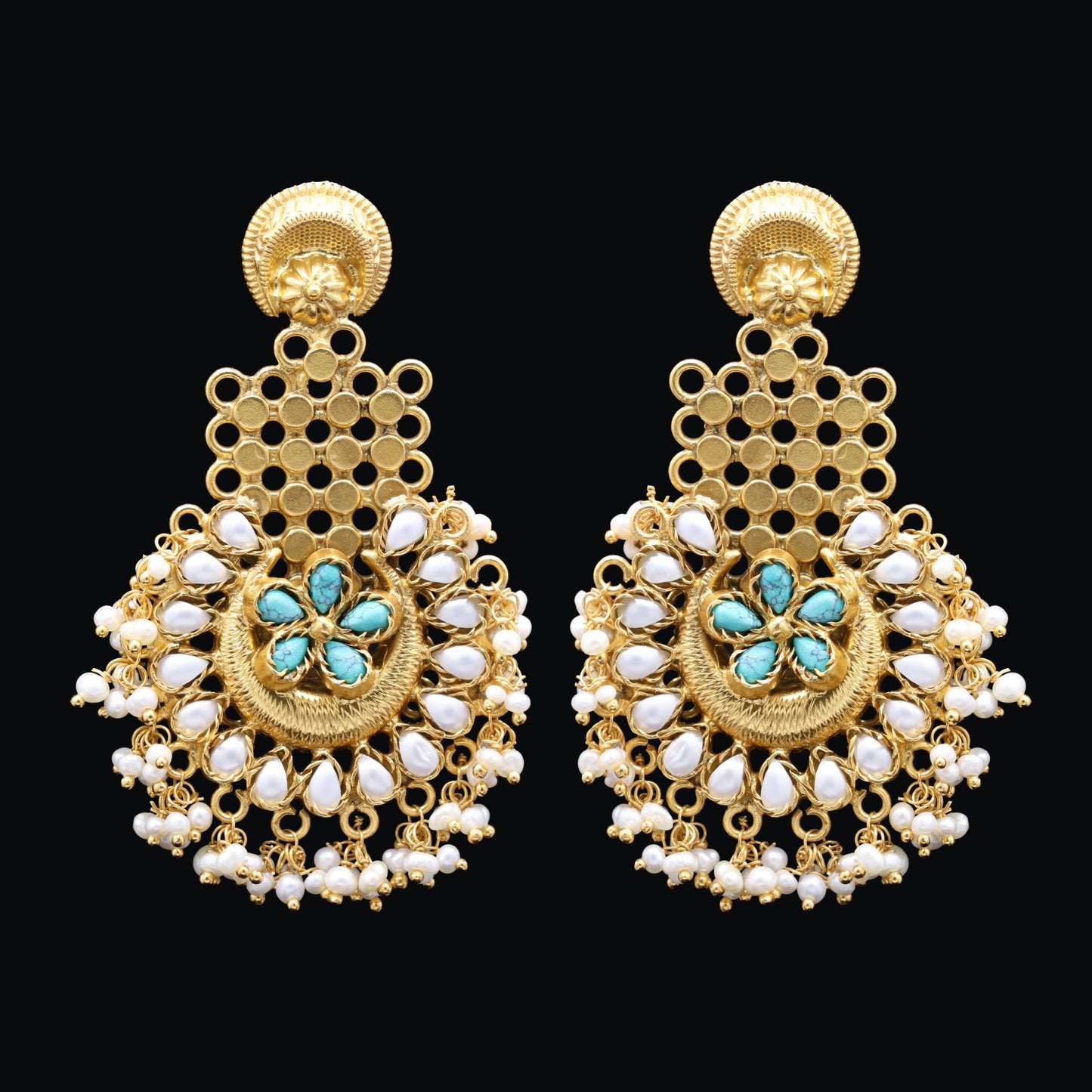 Triveni Sterling Silver Bridal  Earring