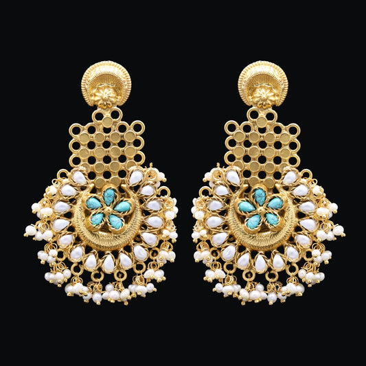 Triveni Sterling Silver Bridal  Earring