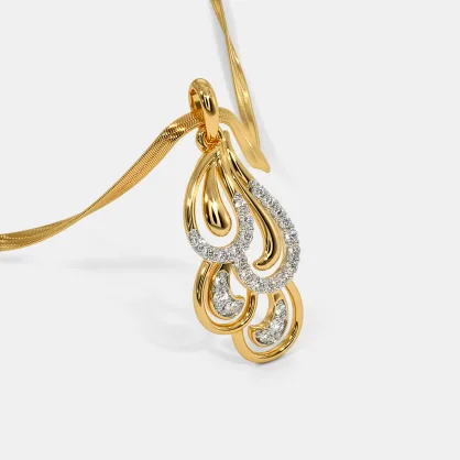 0.25 Ct Round Cut Diamond Yellow Gold Over On 925 Sterling Silver Anniversary Gift Pendant