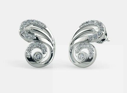 0.75 Ct Round Cut Diamond Unique Anniversary Gift Stud Earrings In 925 Sterling Silver