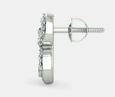 0.75 Ct Round Cut Diamond Unique Anniversary Gift Stud Earrings In 925 Sterling Silver
