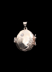Zevaari USA'S Limited Edition C-Shield Ayurvedic Technique Virus Protection Pendent in Sterling Silver Oval Shape