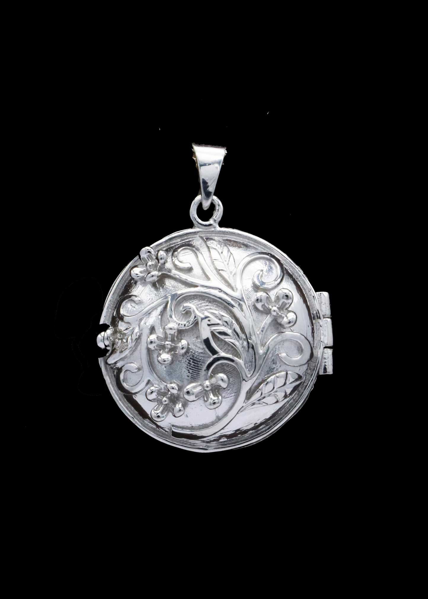Zevaari USA's C-Shield Virus Protection Pendent in gold in Round Flower Shape In Sterling Silver