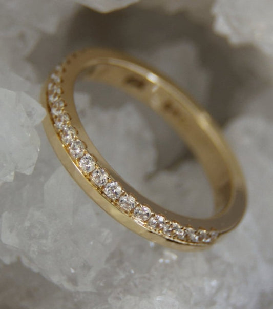 0.50 CT 925 Sterling Silver Round Cut Diamond Women Anniversary Ring