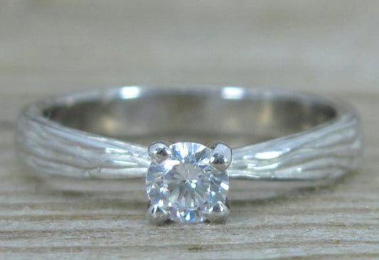 1 CT Round Cut Diamond 925 Sterling Silver Solitaire Engagement Women's Ring